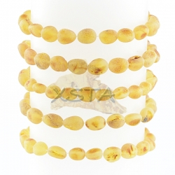 Olive raw amber bracelet honey color